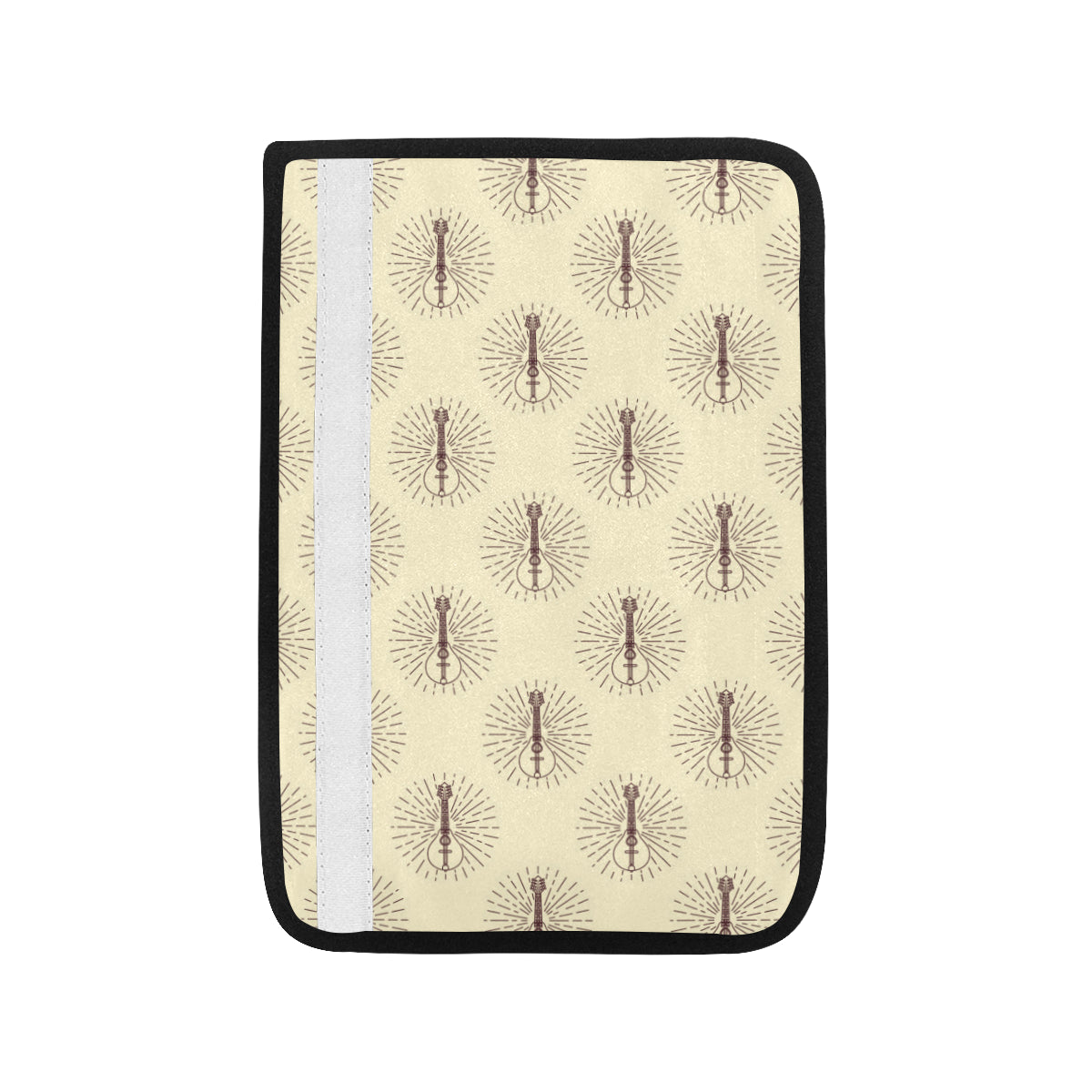 Mandolin Pattern Print Design 02 Car Seat Belt Cover