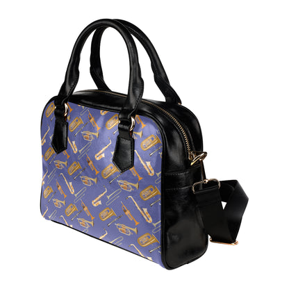 Trombone Pattern Print Design 02 Shoulder Handbag