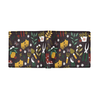 Gardening Pattern Print Design G05 Men's ID Card Wallet