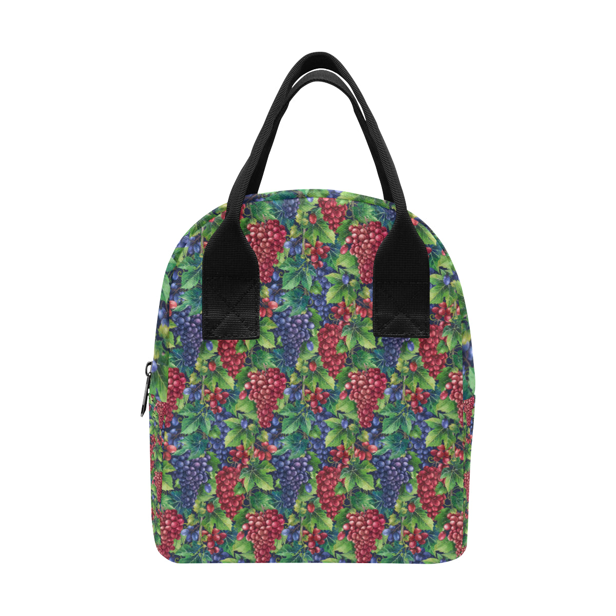 Grape Pattern Print Design GP02 Insulated Lunch Bag