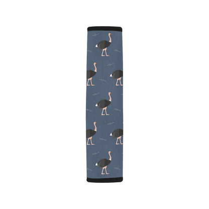 Ostrich Pattern Print Design 04 Car Seat Belt Cover