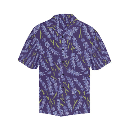 Lavender Pattern Print Design 03 Men's Hawaiian Shirt