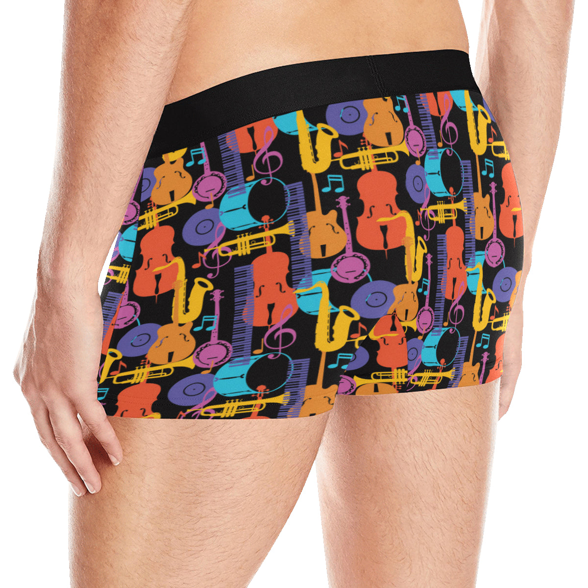 Jazz Pattern Print Design 03 Men's Boxer Briefs