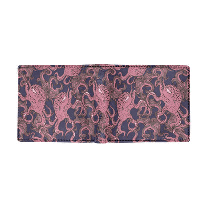 Octopus Pattern Print Design A03 Men's ID Card Wallet