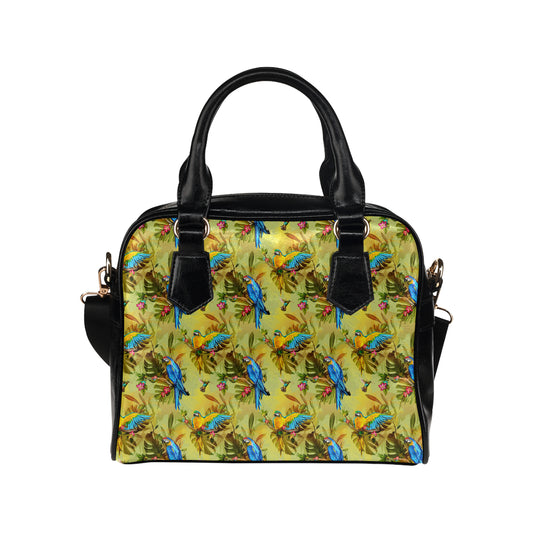 Parrot Pattern Print Design A02 Shoulder Handbag