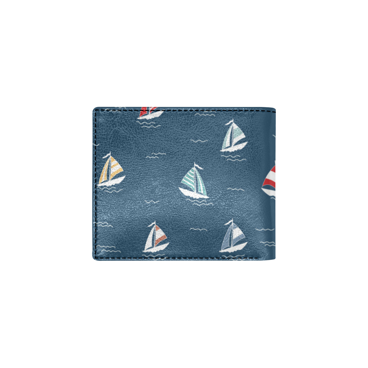 Sailing Ships Pattern Print Design A02 Men's ID Card Wallet