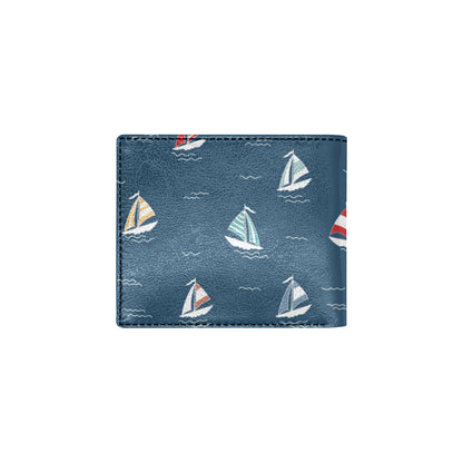 Sailing Ships Pattern Print Design A02 Men's ID Card Wallet