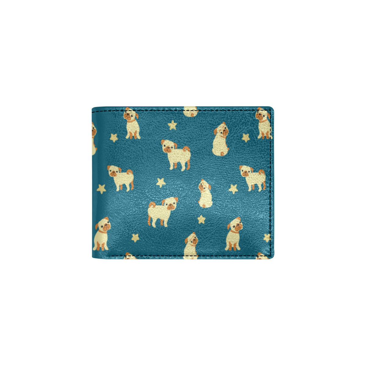 Pug Pattern Print Design A06 Men's ID Card Wallet