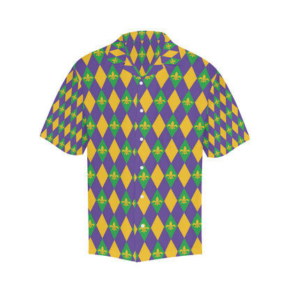 Mardi Gras Pattern Print Design 05 Men's Hawaiian Shirt