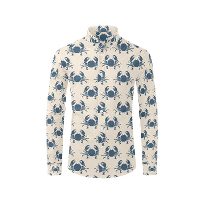 Crab Pattern Print Design 02 Men's Long Sleeve Shirt