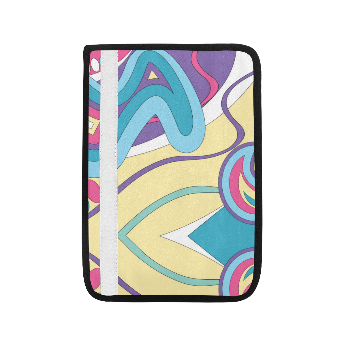 Funky Retro Pattern Print Design A01 Car Seat Belt Cover