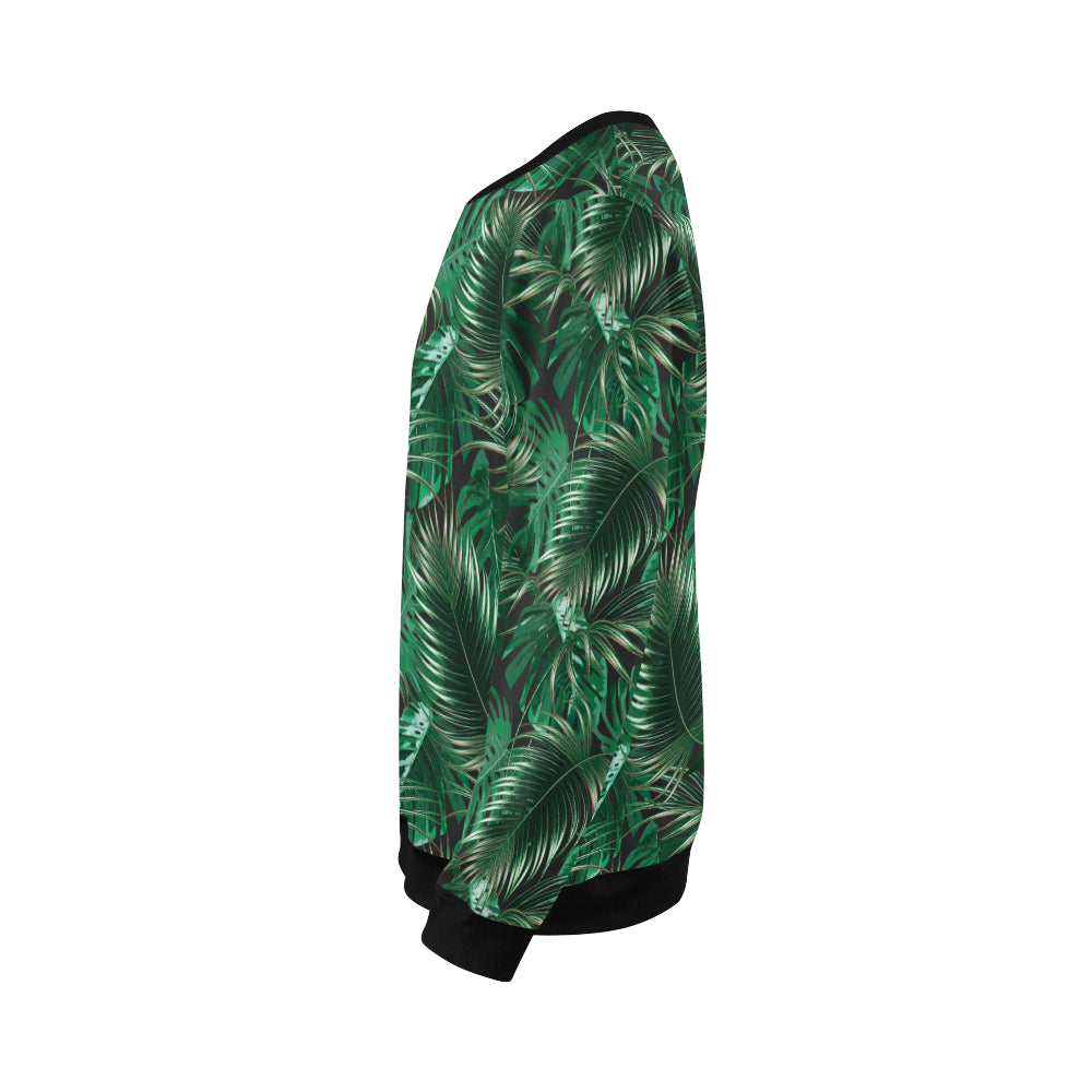 Tropical Flower Pattern Print Design TF012 Men Long Sleeve Sweatshirt