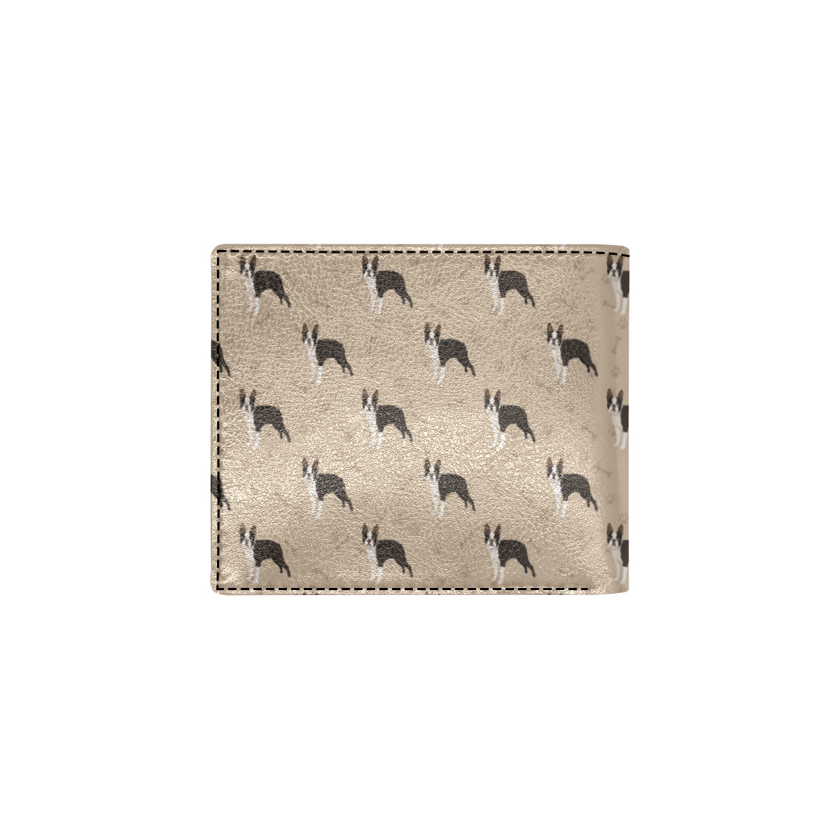 Boston Terrier Pattern Print Design 02 Men's ID Card Wallet