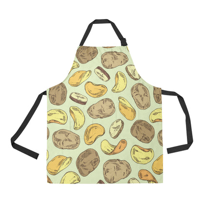 Potato Pattern Print Design A03 Apron with Pocket