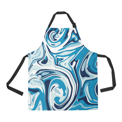 Liquid Pattern Print Design 05 Apron with Pocket