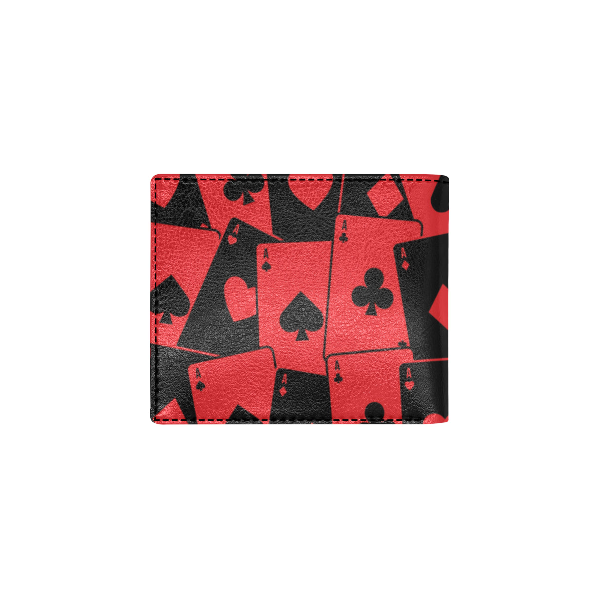 Poker Cards Pattern Print Design A01 Men's ID Card Wallet
