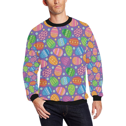 Easter Eggs Pattern Print Design RB010 Men Long Sleeve Sweatshirt
