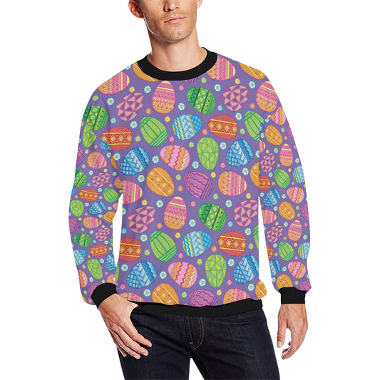 Easter Eggs Pattern Print Design RB010 Men Long Sleeve Sweatshirt