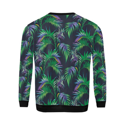 Palm Leaves Pattern Print Design PL04 Men Long Sleeve Sweatshirt