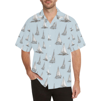 Sailing Ships Pattern Print Design A01 Men's Hawaiian Shirt