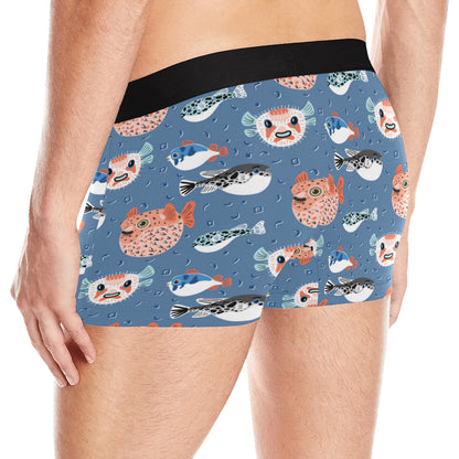 Fugu Pattern Print Design 02 Men's Boxer Briefs