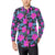 Neon Pink Hibiscus Pattern Print Design HB015 Men's Long Sleeve Shirt