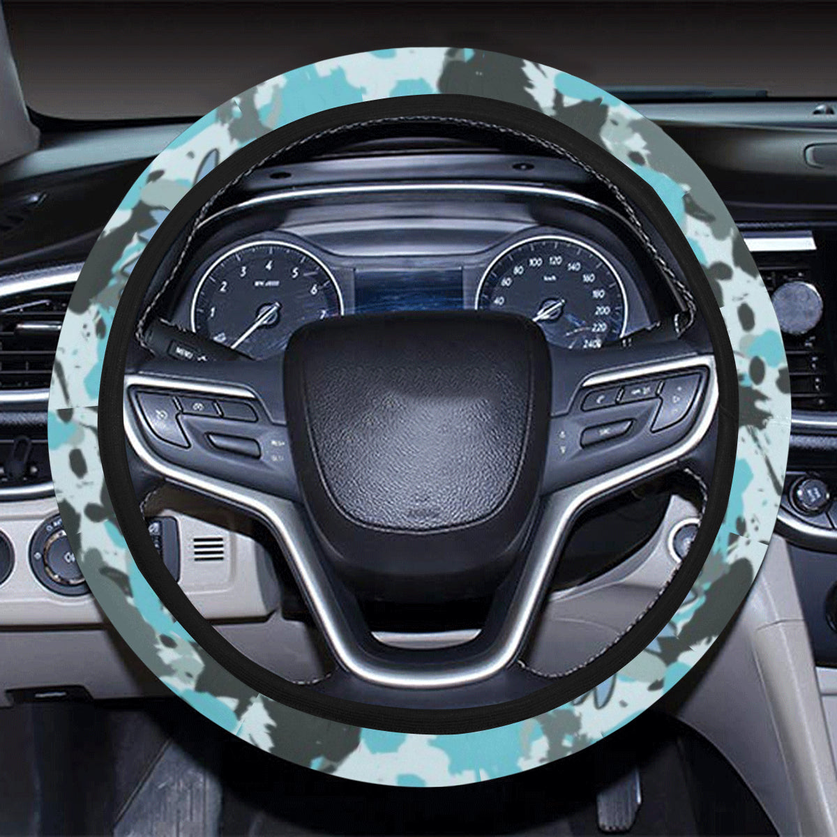 Carnations Pattern Print Design CN04 Steering Wheel Cover with Elastic Edge