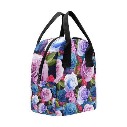 Rose Pattern Print Design RO09 Insulated Lunch Bag