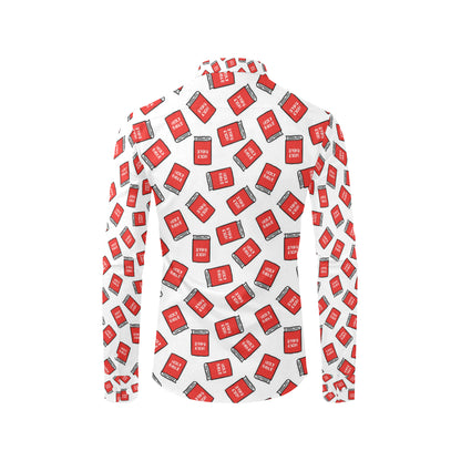 Bible Pattern Print Design 03 Men's Long Sleeve Shirt