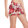 Pomegranate Pattern Print Design PG03 Yoga Shorts