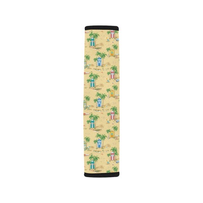 Beach Themed Pattern Print Design 01 Car Seat Belt Cover