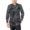 Tropical Palm Leaves Pattern Brightness Men's Long Sleeve Shirt