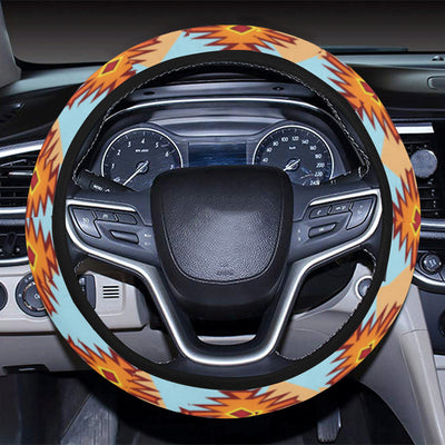 Mexican Pattern Print Design 03 Steering Wheel Cover with Elastic Edge