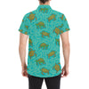 Sea Turtle Pattern Print Design T010 Men's Short Sleeve Button Up Shirt