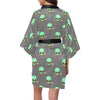 Alien Pattern Print Design 02 Women's Short Kimono