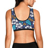 Hibiscus Pattern Print Design HB030 Sports Bra