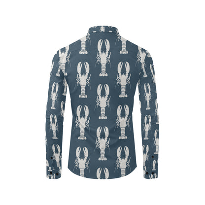 Lobster Pattern Print Design 02 Men's Long Sleeve Shirt