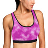 Tie Dye Pink Design Print Sports Bra