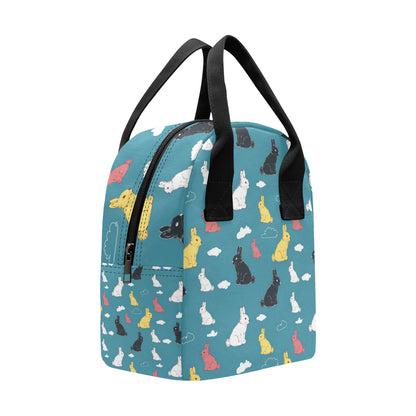 Rabbit Pattern Print Design RB014 Insulated Lunch Bag