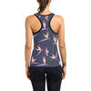 Bird Of Paradise Pattern Print Design BOP015 Women's Racerback Tank Top