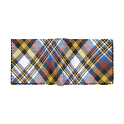 Madras Pattern Print Design 01 Men's ID Card Wallet