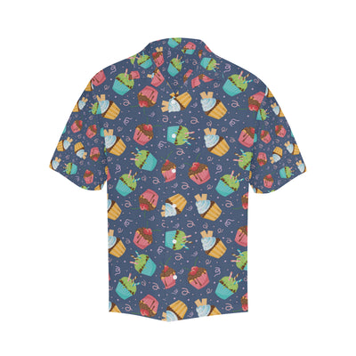 Cupcake Pattern Print Design 02 Men's Hawaiian Shirt