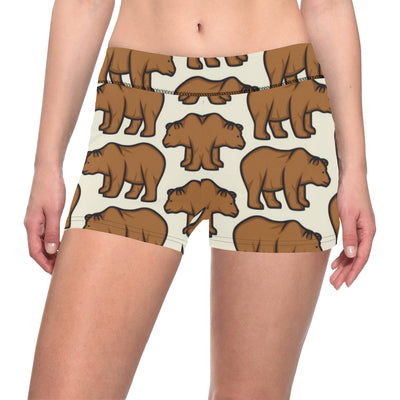 Bear Pattern Print Design BE05 Yoga Shorts