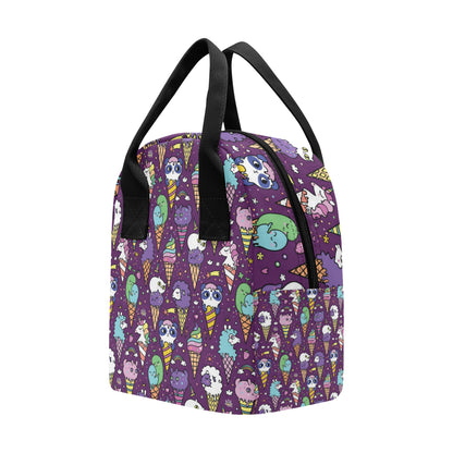 Ice Cream Pattern Print Design IC07 Insulated Lunch Bag