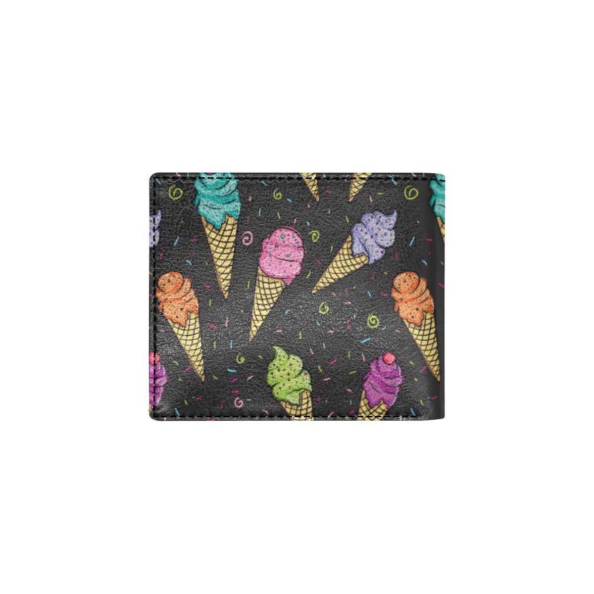 Ice Cream Pattern Print Design IC06 Men's ID Card Wallet
