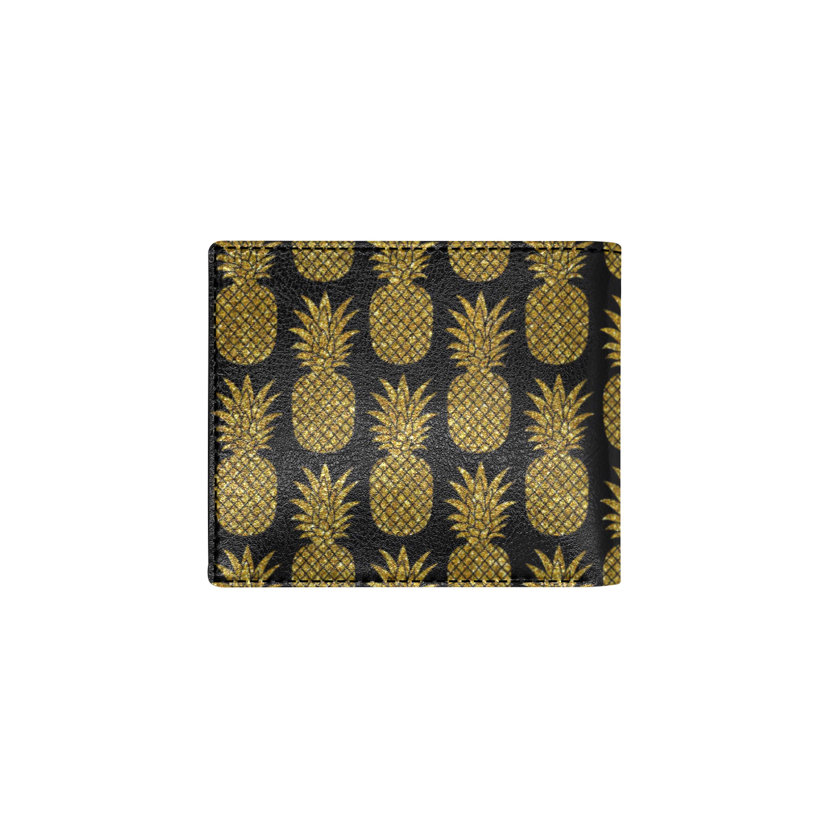 Gold Pineapple Pattern Print Design PP011 Men's ID Card Wallet
