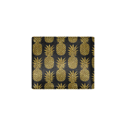 Gold Pineapple Pattern Print Design PP011 Men's ID Card Wallet