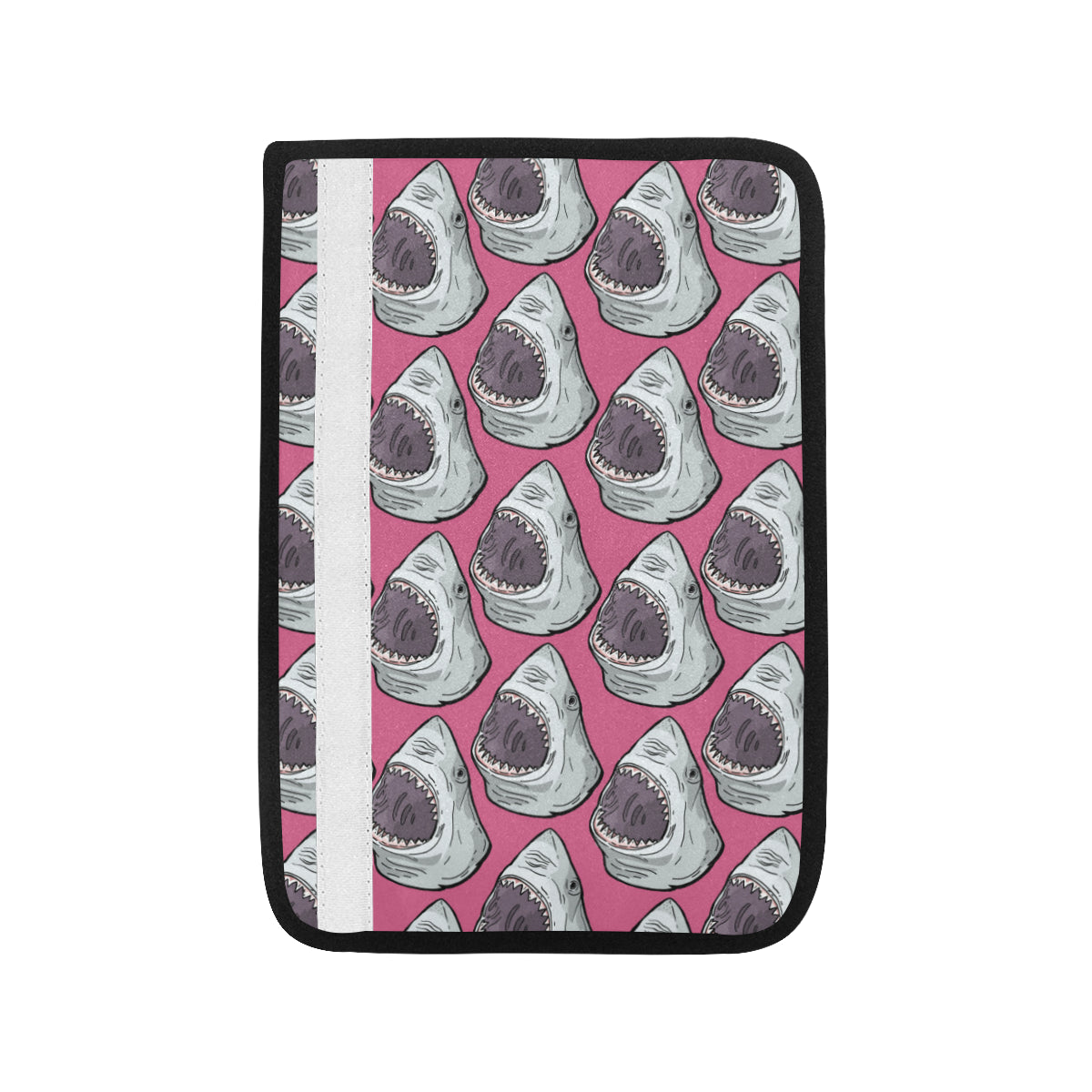 Great White Shark Pattern Print Design 01 Car Seat Belt Cover