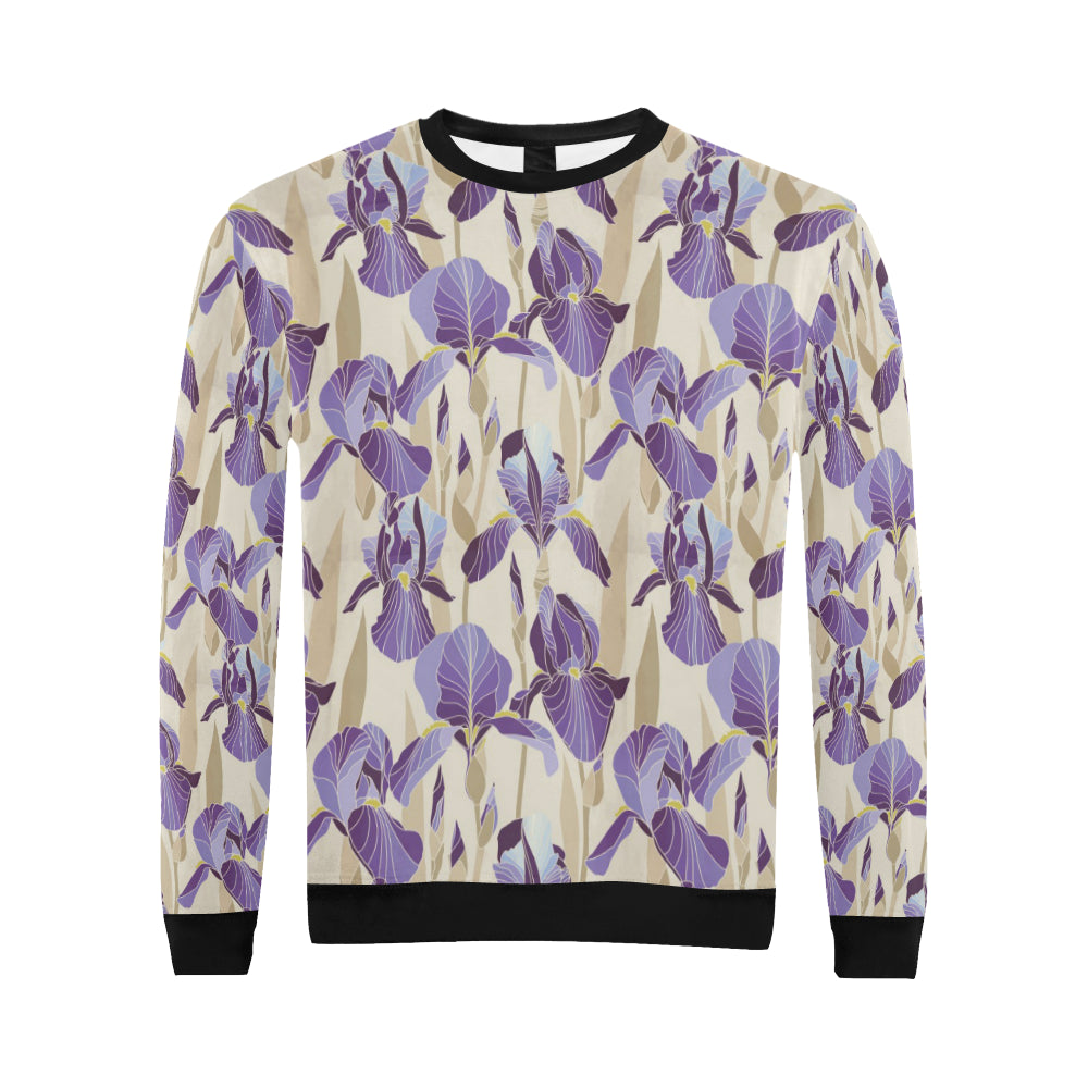 Iris Pattern Print Design IR02 Men Long Sleeve Sweatshirt