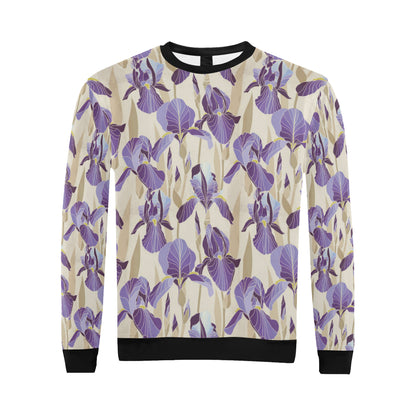 Iris Pattern Print Design IR02 Men Long Sleeve Sweatshirt